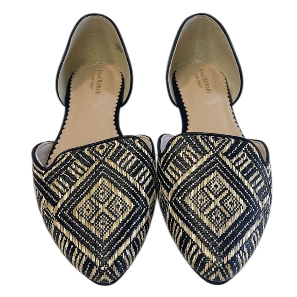 ISAAC MIZRAHI Woven Aztec Flats Size 8
